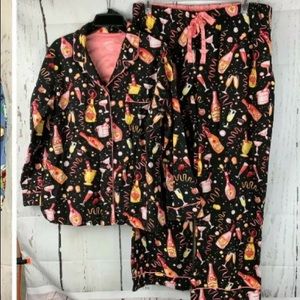 Nick and Nora Celebration Flannel Pajamas XL